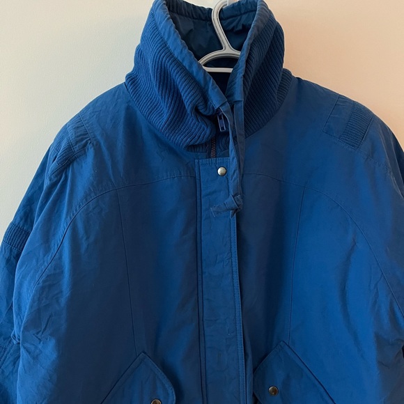 90s Vintage Blue High Neck Braefair Down Winter Jacket - Men’s L/XL - Picture 3 of 11